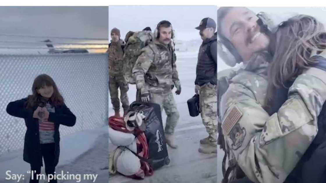 Little girl military father Little girl military father