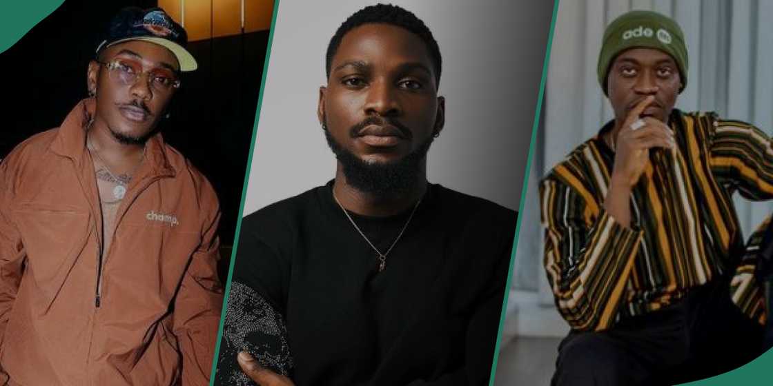 Nollywood actors Tobi Bakre, Timini Egbuson and Adedimeji Lateef Nollywood actors Tobi Bakre, Timini Egbuson and Adedimeji Lateef