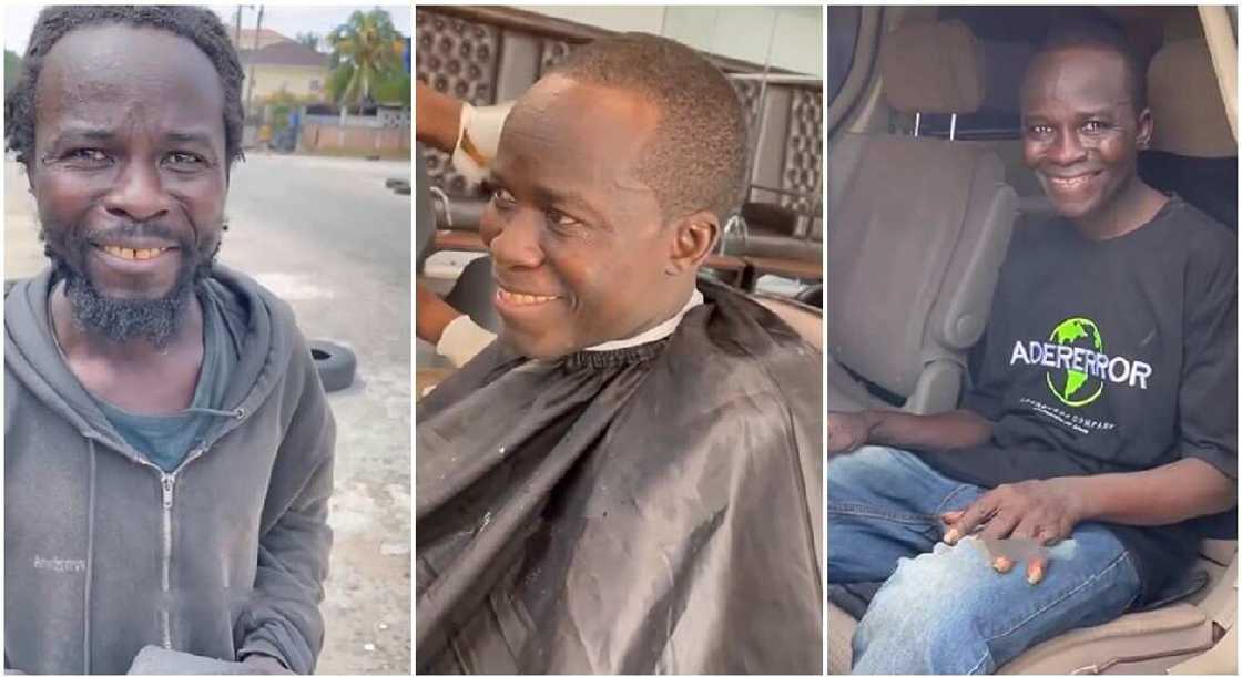 Mentally challenged man given a great facelift by Osita Popcorn. Mentally challenged man given a great facelift by Osita Popcorn.