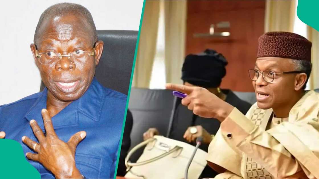 Adams Oshiomhole dismisses Nasir El-Rufai’s plot to send President Tinubu back to Lagos in 2027.