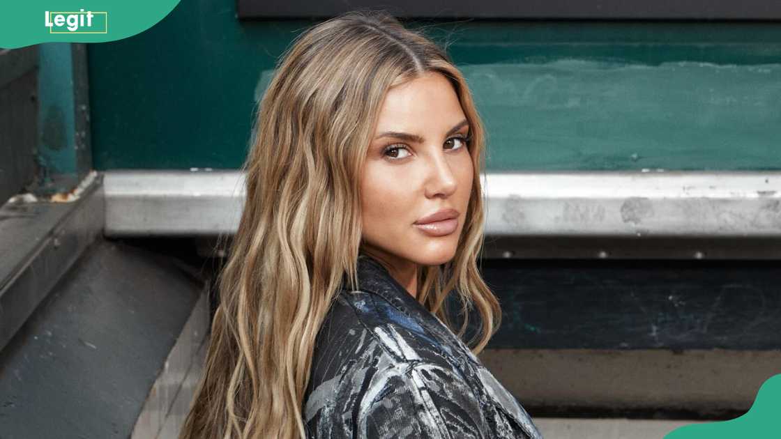 Iris Kendall from Love Island in an enclosed space