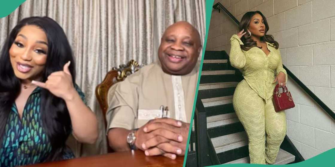 Gov Adeleke and his daughter Adenike Gov Adeleke and his daughter Adenike