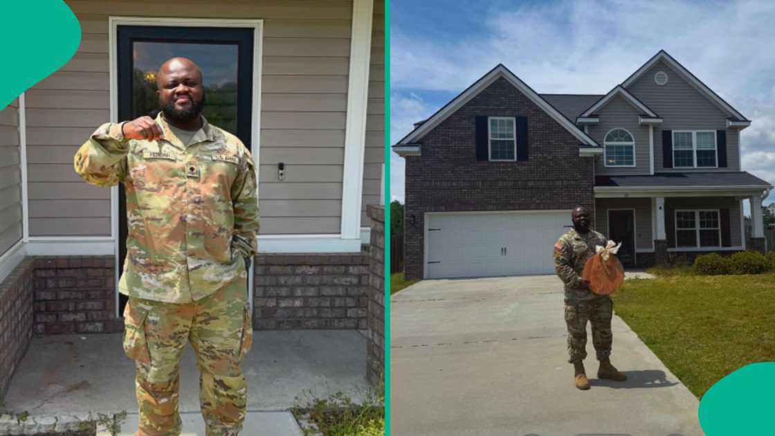 Man who joined US Army buys a house. Man who joined US Army buys a house.