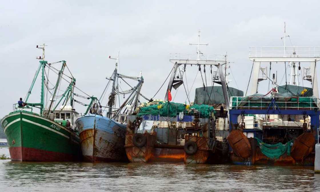 Trawlers seen docked in Abidjan, Ivory Coast's economic capital, during a crackdown on illegal fishing in 2014 Trawlers seen docked in Abidjan, Ivory Coast's economic capital, during a crackdown on illegal fishing in 2014
