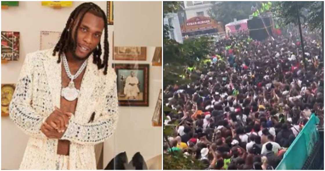 Huge crowd at Notting Hill carnival singing Burna Boy's song Huge crowd at Notting Hill carnival singing Burna Boy's song