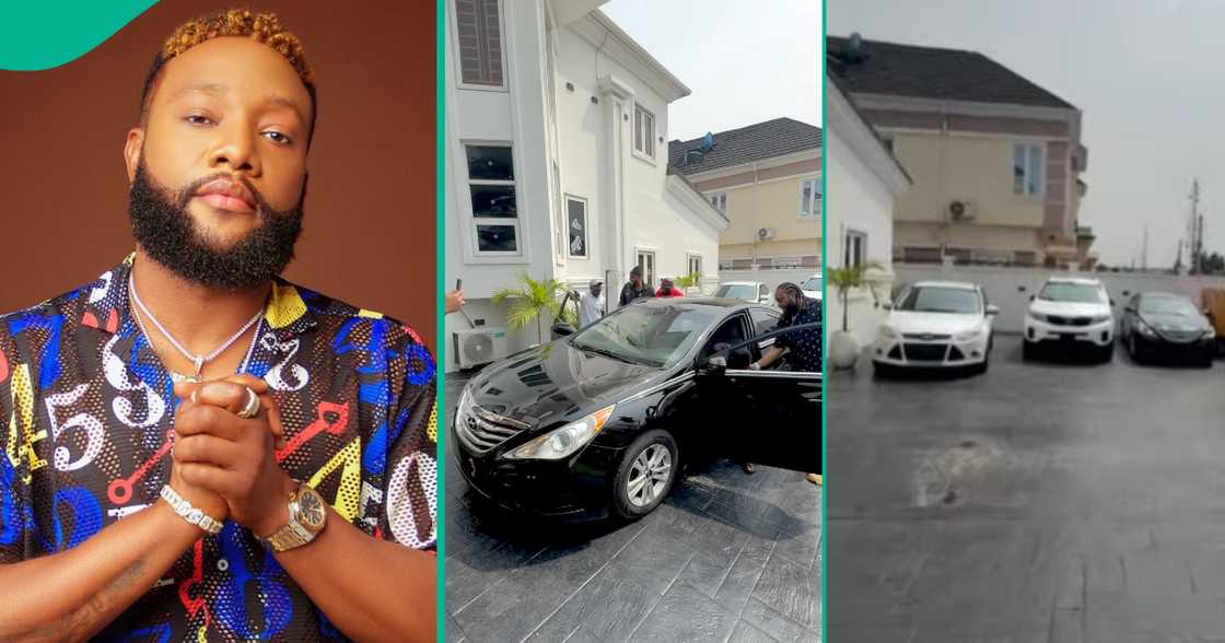 Kcee surprises band members with new cars.