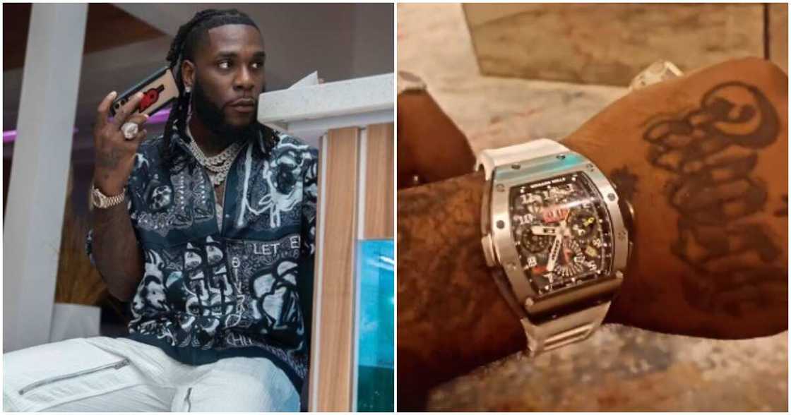 Burna Boy splashes N100m on Richard Mille wristwatch Burna Boy splashes N100m on Richard Mille wristwatch