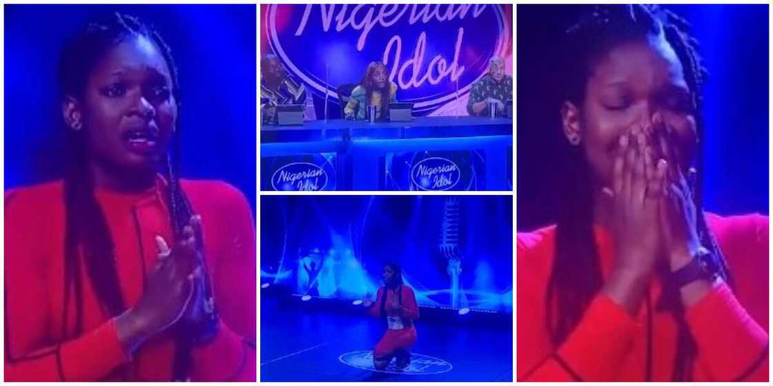 Lady Who Quit Job Cries on Stage as She is Evicted from Nigerian Idol, Video Causes Stir, Many React