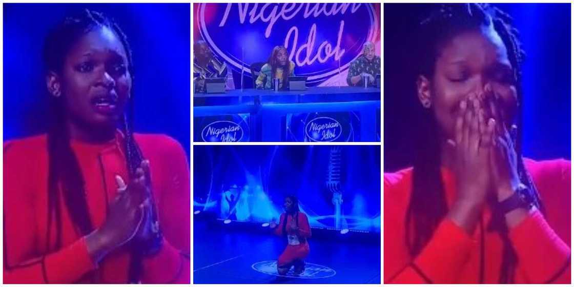 Lady Who Quit Job Cries on Stage as She is Evicted from Nigerian Idol, Video Causes Stir, Many React Lady Who Quit Job Cries on Stage as She is Evicted from Nigerian Idol, Video Causes Stir, Many React