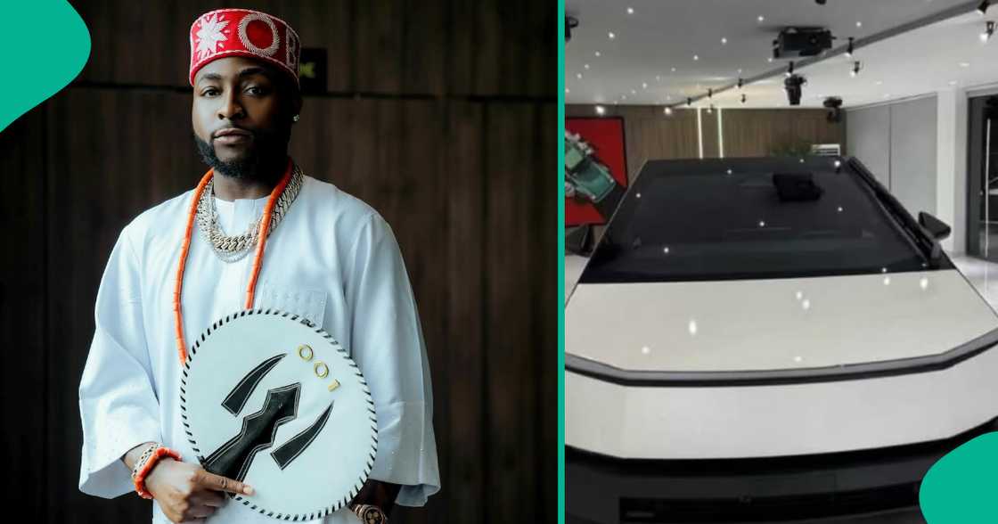 Davido adds white Tesla Cybertruck to his luxury car collection in 2025 Davido adds white Tesla Cybertruck to his luxury car collection in 2025