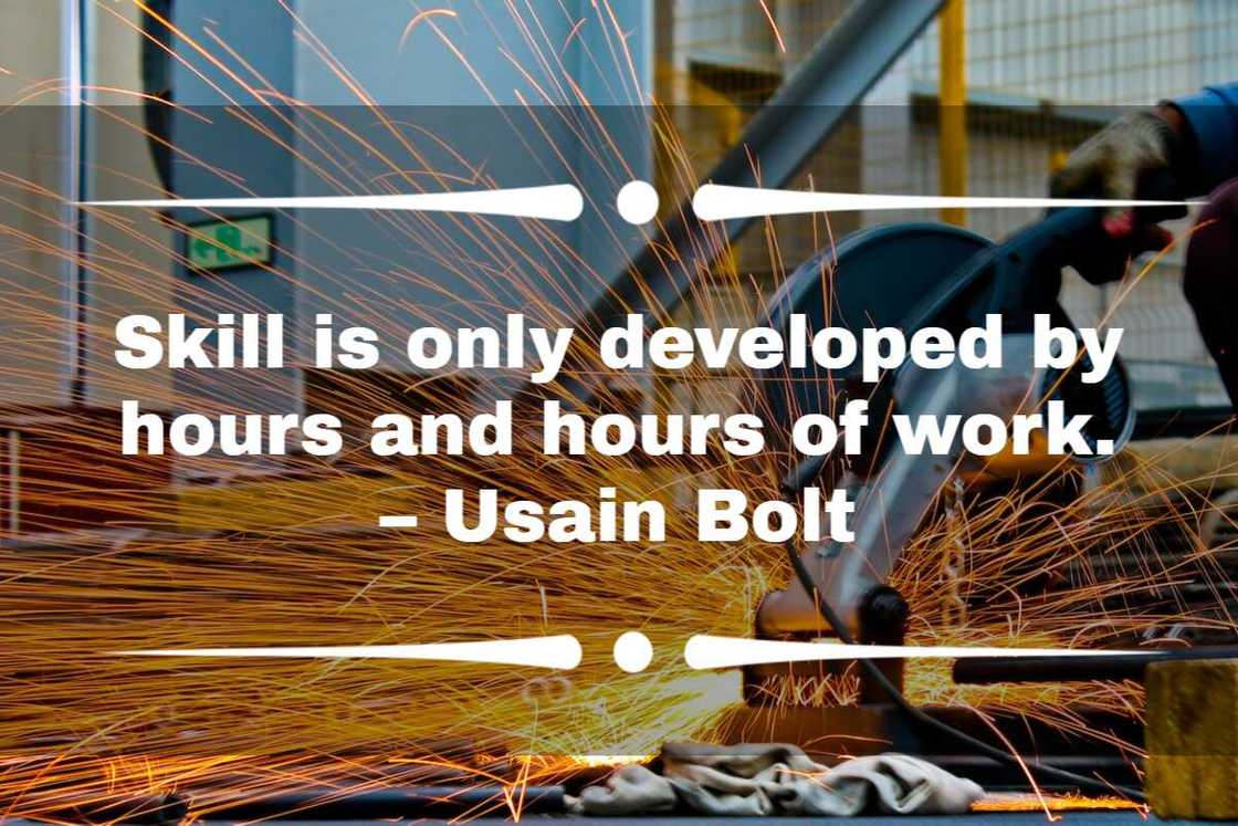 Grinding motivational quotes symbolizing persistence