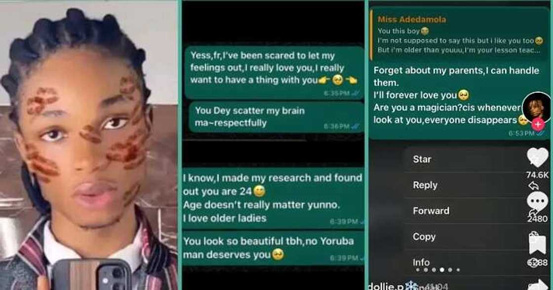 Teacher replies student who professed love to her on WhatsApp