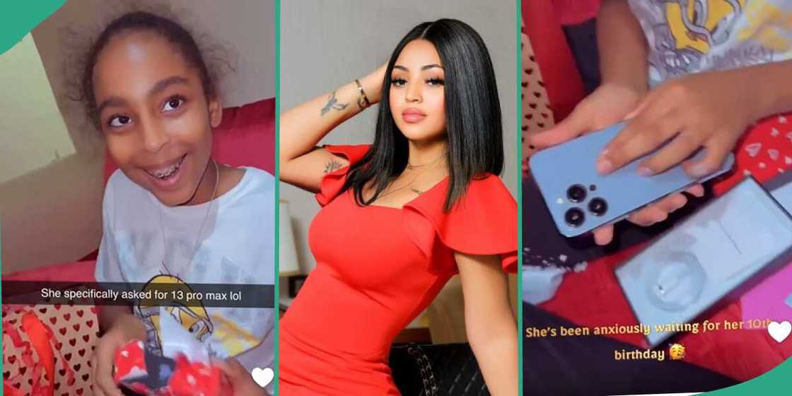 Regina Daniels gifts stepdaughter iPhone 13 pro max on 10th birthday. Regina Daniels gifts stepdaughter iPhone 13 pro max on 10th birthday.