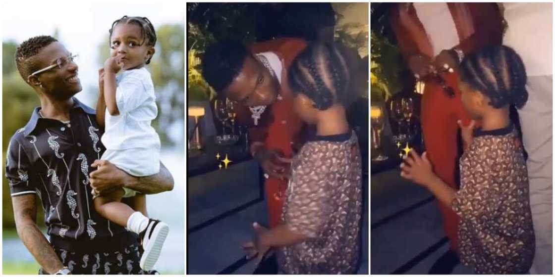 Video captures moment Wizkid cautioned son Zion against drinking alcohol Video captures moment Wizkid cautioned son Zion against drinking alcohol