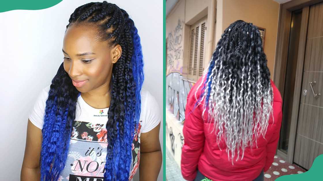 Ombre pick and drop braids Ombre pick and drop braids