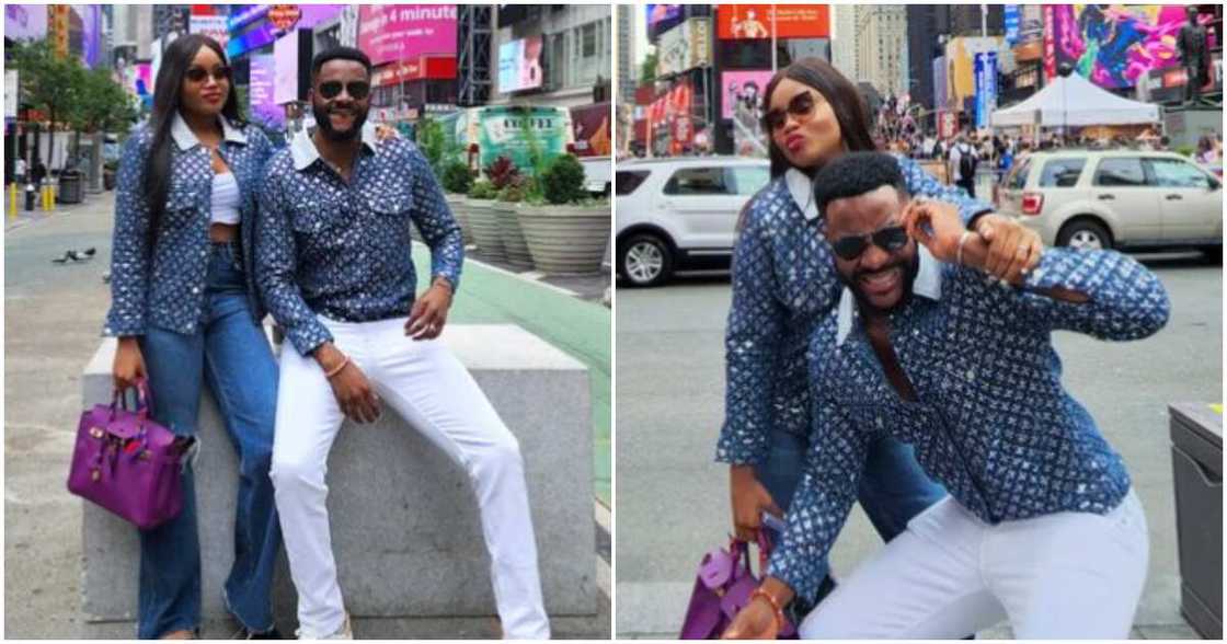 Ebuka Obi-Uchendu and wife in matching outfit Ebuka Obi-Uchendu and wife in matching outfit
