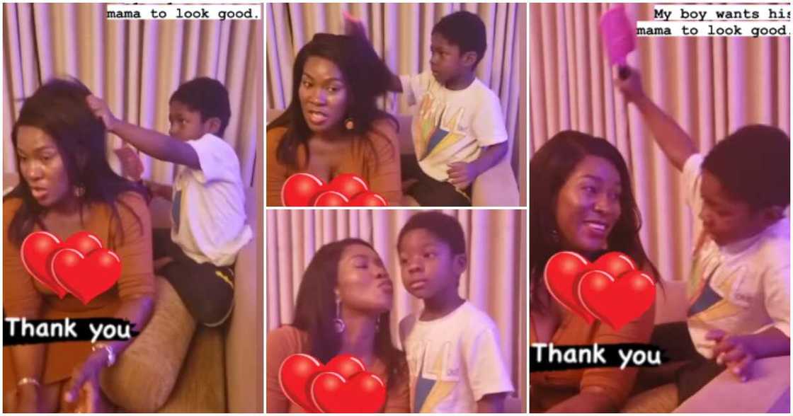 Stephanie Linus and son. Stephanie Linus and son.
