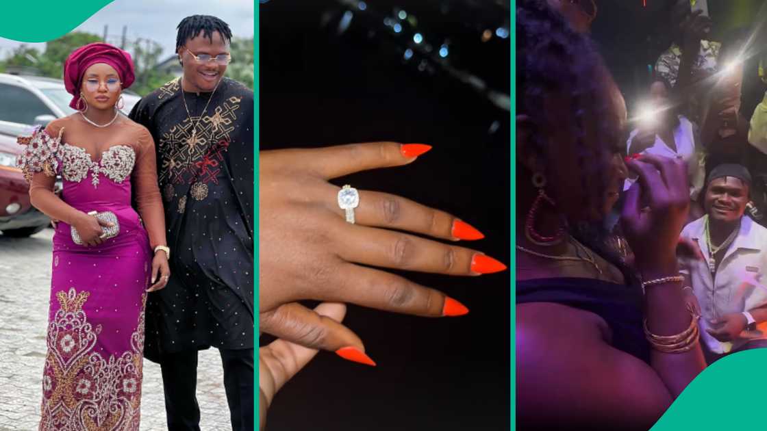 Oluwadolarz and Ife Luv finally get engaged. Oluwadolarz and Ife Luv finally get engaged.