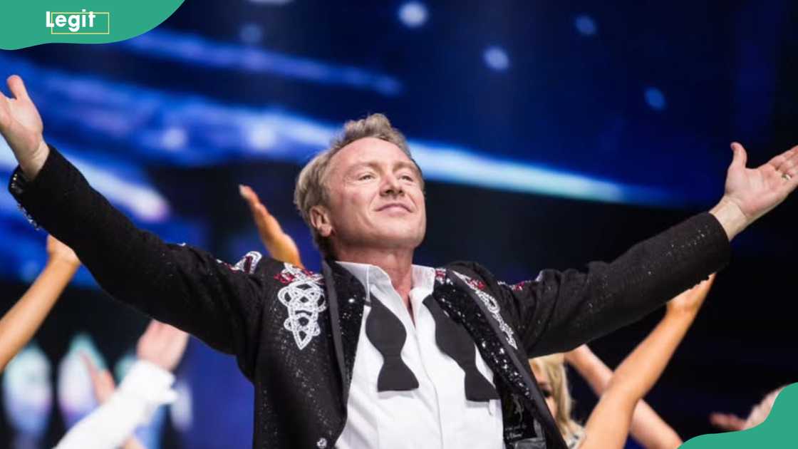 Michael Flatley performs on stage