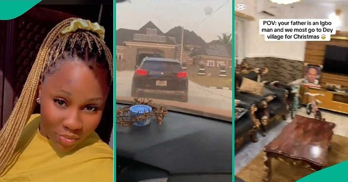 Igbo lady shows off family's village house