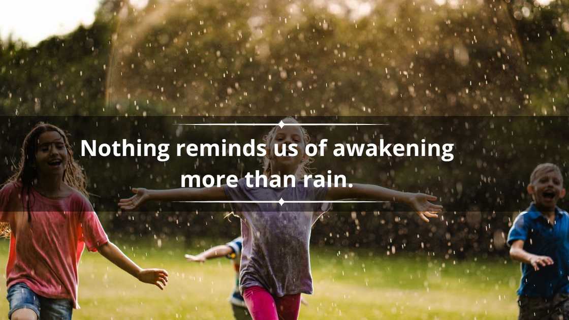 Rainy day quotes of children playing in the rain