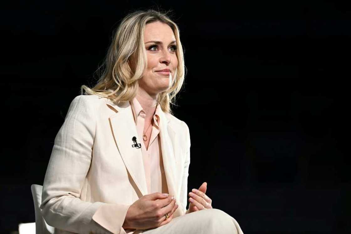 Former Olympic skiing gold medallist Lindsey Vonn speaks at an AI conference in London Former Olympic skiing gold medallist Lindsey Vonn speaks at an AI conference in London