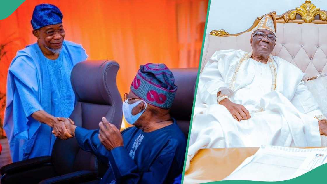 Oba Rilwan Akinolu of Lagos has called on President Bola Tinubu to forgive his estrange political godson, Rauf Aregbesola