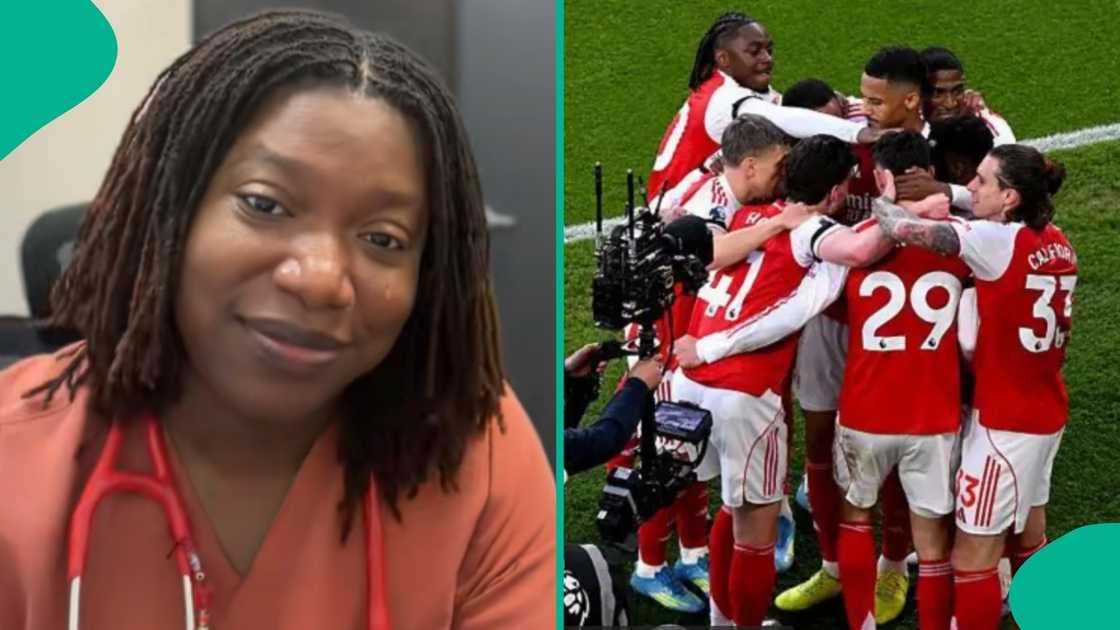 A Nigerian woman advised single ladies on who to marry after her husband's club Arsenal wins premier league
