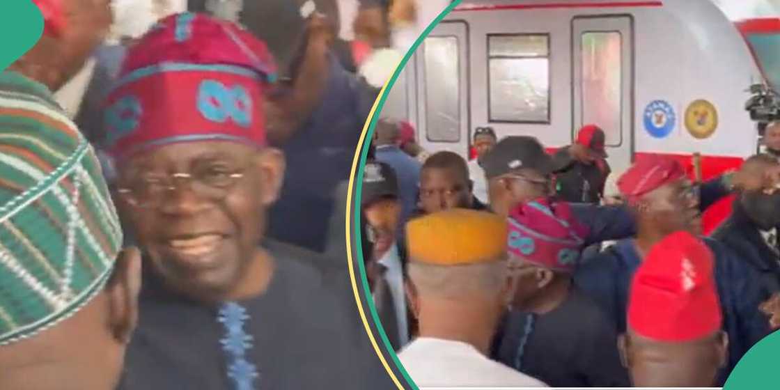 Tinubu arrives Ikeja for commissioning of Red Line Rail project Tinubu arrives Ikeja for commissioning of Red Line Rail project