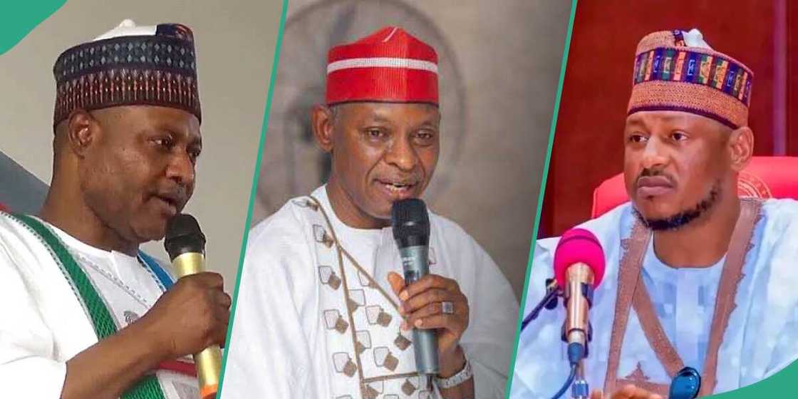 Uba Sani, Abba Kabir da Dikko Radda. Uba Sani, Abba Kabir da Dikko Radda.