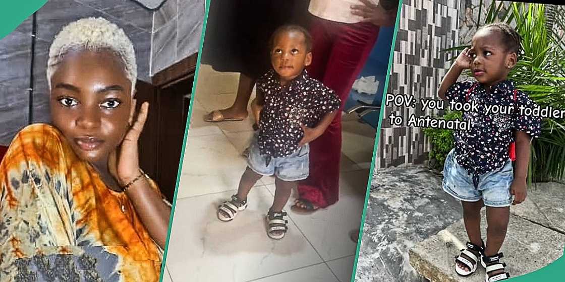 Funny toddler exercises with pregnant women Funny toddler exercises with pregnant women