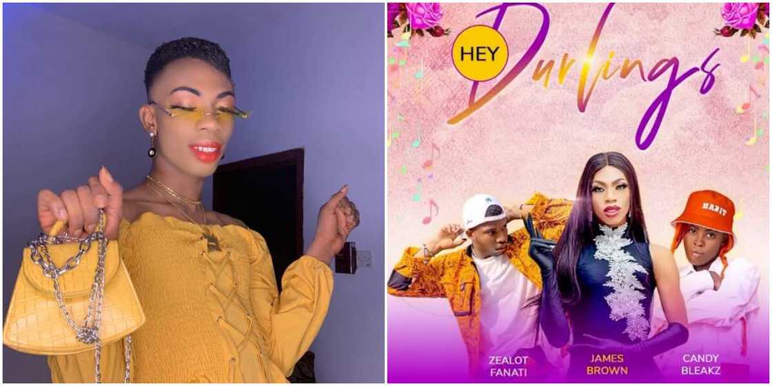 Heading for the Grammys? Crossdresser James Brown Takes Social Media by Storm as He Drops New Song Heading for the Grammys? Crossdresser James Brown Takes Social Media by Storm as He Drops New Song