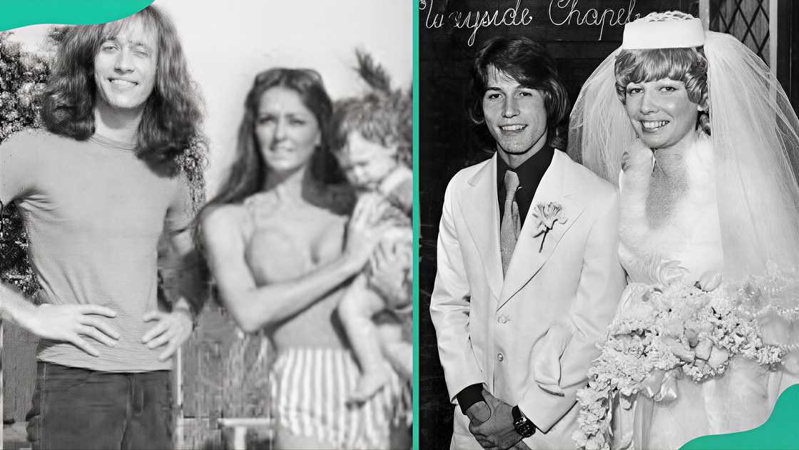 Peta Gibb with her parents and during her parents during their wedding Peta Gibb with her parents and during her parents during their wedding