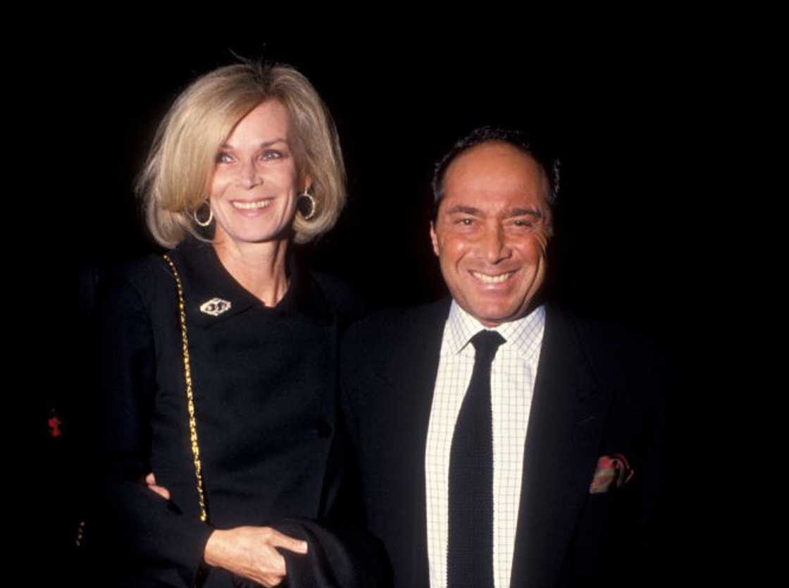 Paul Anka and Anne de Zogheb posing for a photo