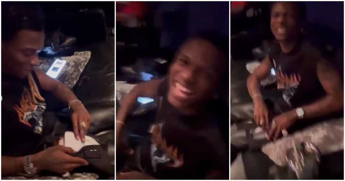 Wizkid sprays friend 'loud' Wizkid sprays friend 'loud'