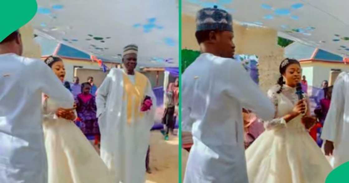Nigerian bride sings on her wedding day. Nigerian bride sings on her wedding day.