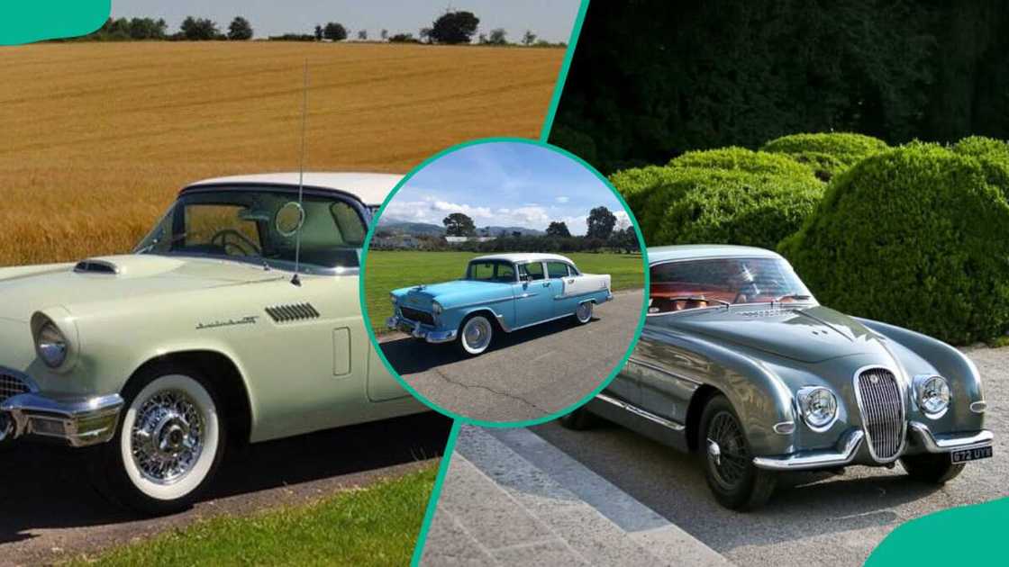 Ford Thunderbird (L), Chevrolet Bel Air (C) and Jaguar XK120 (R) Ford Thunderbird (L), Chevrolet Bel Air (C) and Jaguar XK120 (R)