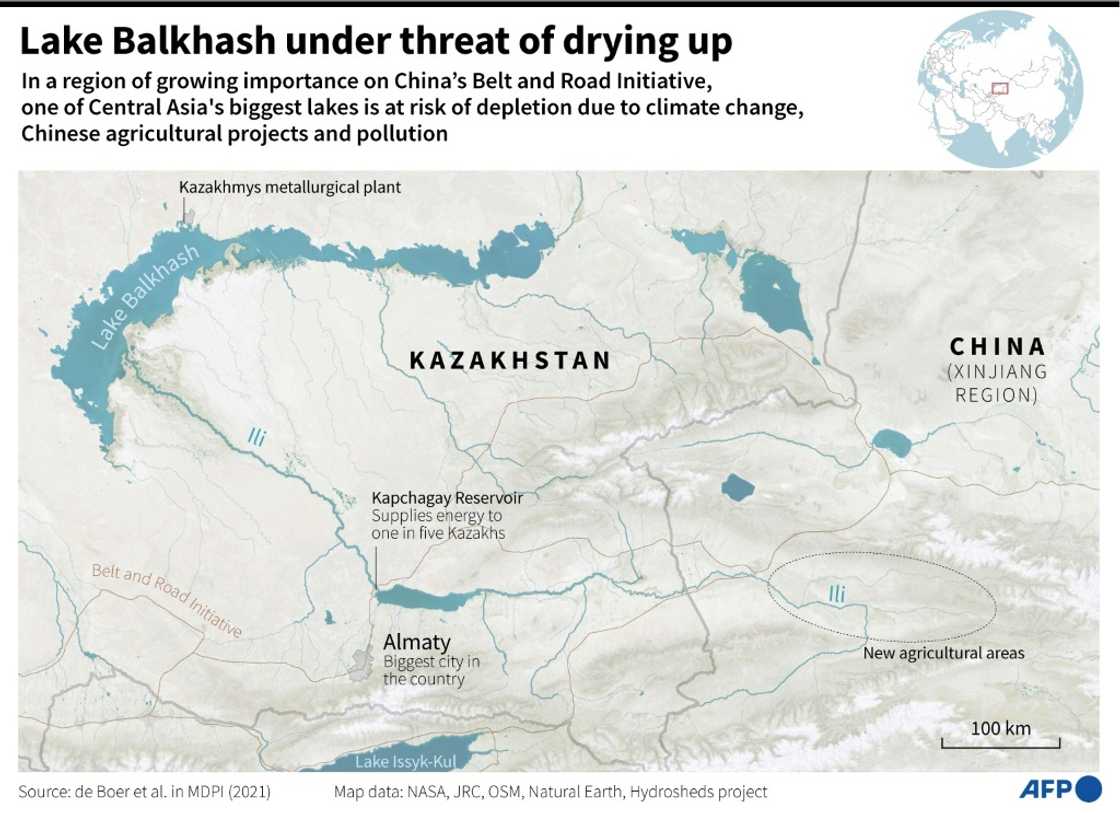 Central Asia's Lake Balkhash under threat of drying up