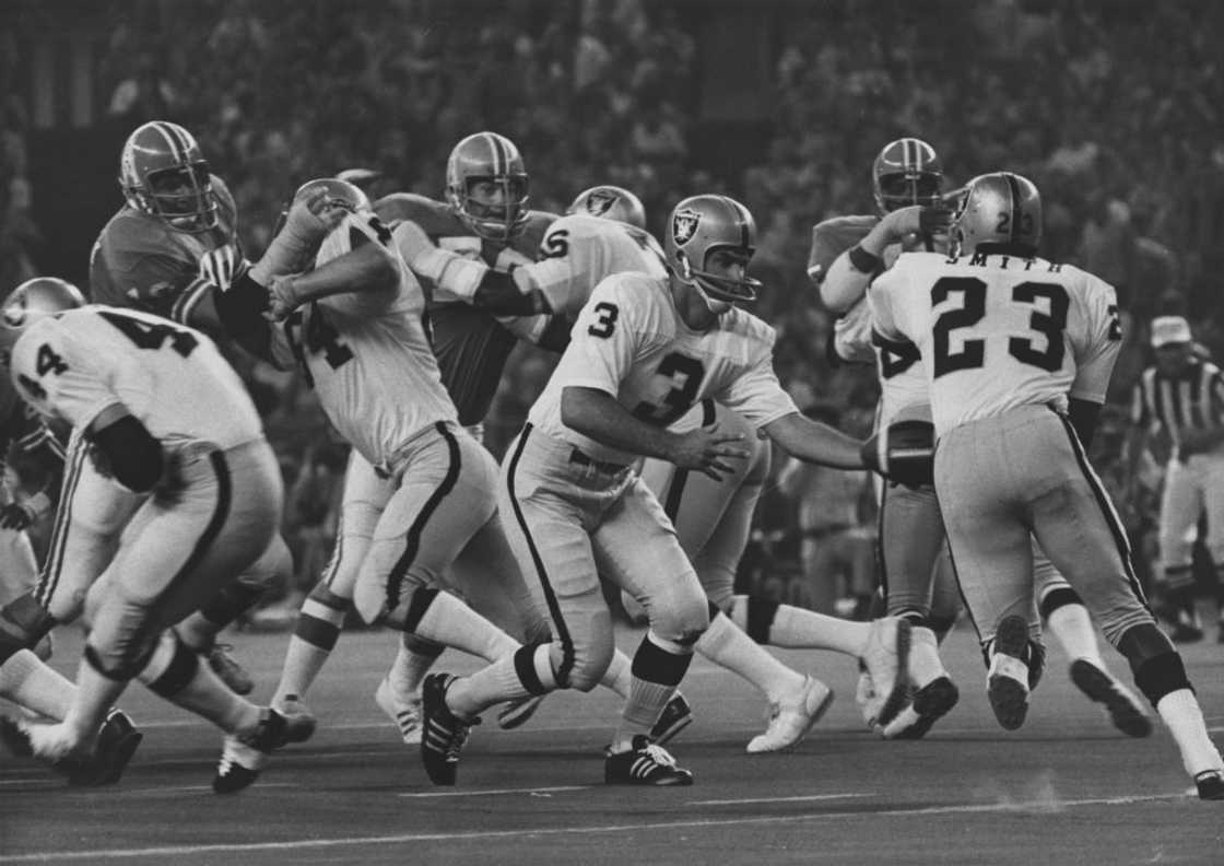 Oakland Raiders vs Houston Oilers game at the Oakland-Alameda County Coliseum