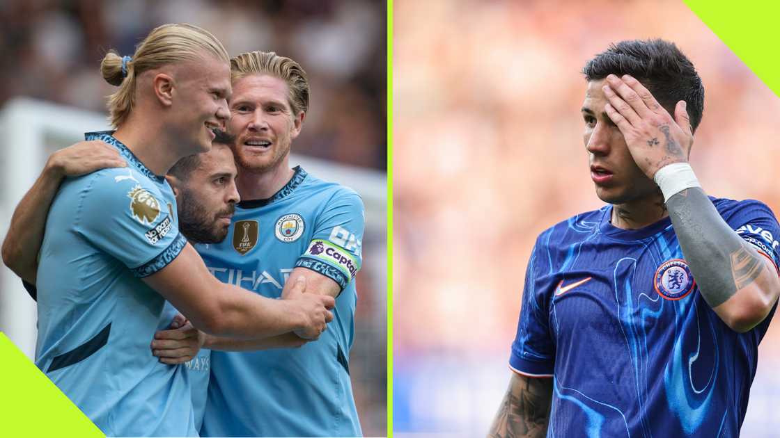 Manchester City maintained their dominance over Chelsea with a 2-0 victory over the Blues. Manchester City maintained their dominance over Chelsea with a 2-0 victory over the Blues.