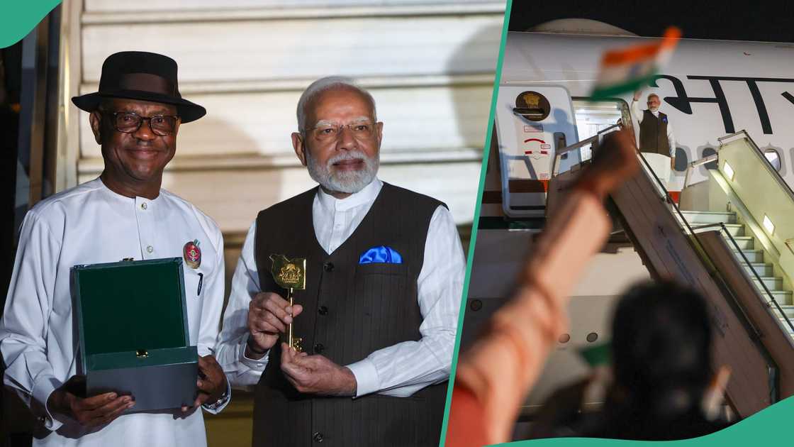 President Bola Tinubu Indian Prime Minister Narendra Modi FCT Minister Nyesom Wike Abuja President Bola Tinubu Indian Prime Minister Narendra Modi FCT Minister Nyesom Wike Abuja