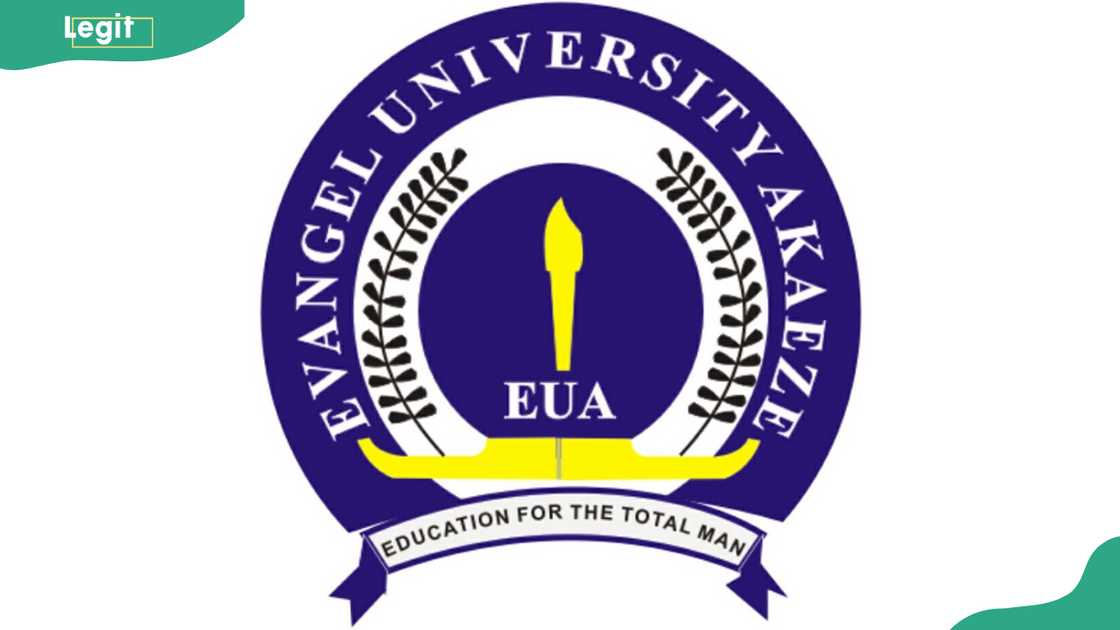 Official logo of Evangel University, Akaeza Official logo of Evangel University, Akaeza