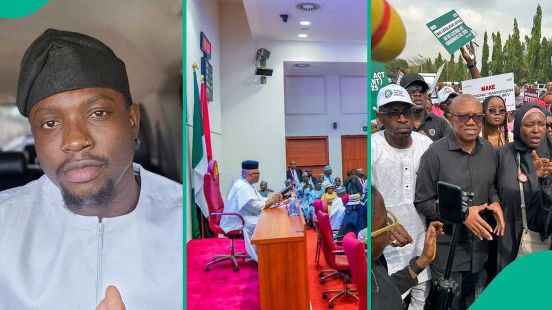 Peter Obi speaks Peter Obi's protest at NASS. Peter Obi speaks Peter Obi's protest at NASS.
