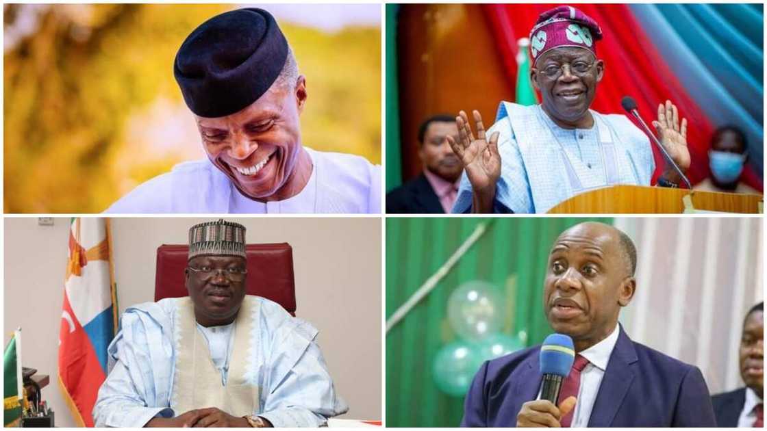 2023 election, Bola Tinubu, Vice President Yemi Osinbajo, Ahmad Lawan, Rotimi Amaechi, Yahaya Bello 2023 election, Bola Tinubu, Vice President Yemi Osinbajo, Ahmad Lawan, Rotimi Amaechi, Yahaya Bello