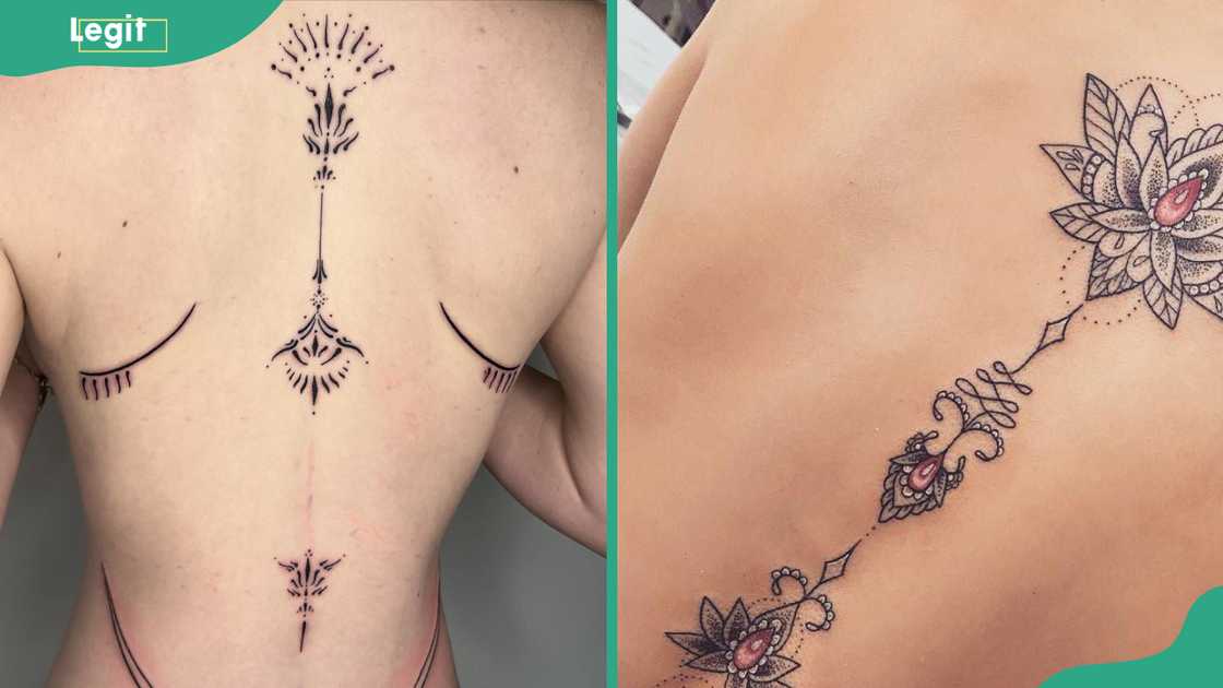 Inverted arrow tattoo