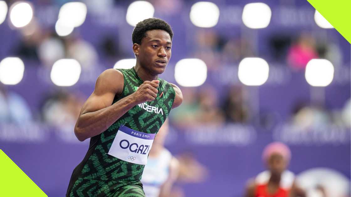 Samuel Ogazi during the 400-metre final