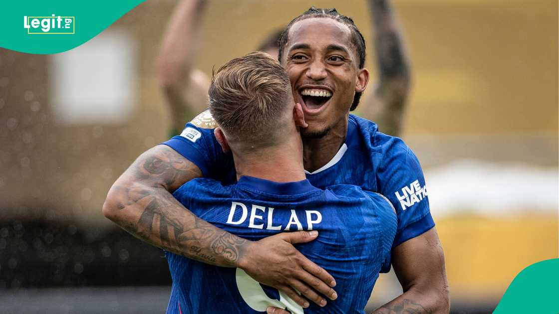 Joao Pedro, Liam Delap, Chelsea, MetLife Stadium, USA. Joao Pedro, Liam Delap, Chelsea, MetLife Stadium, USA.