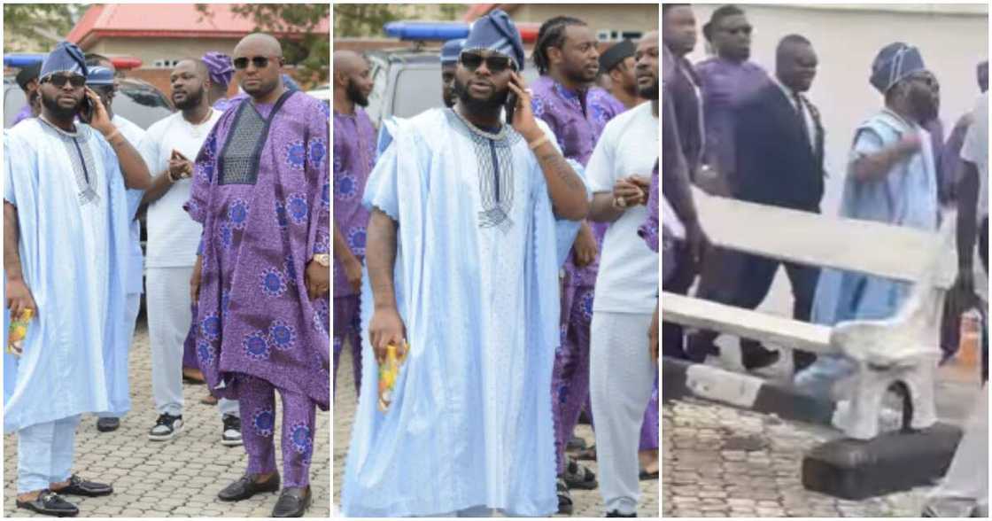 Photos of Davido at his uncle's inauguration Photos of Davido at his uncle's inauguration