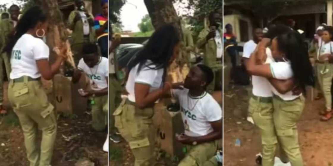 8 corps members who found love and got engaged during NYSC, their cute proposal photos still warming hearts 8 corps members who found love and got engaged during NYSC, their cute proposal photos still warming hearts