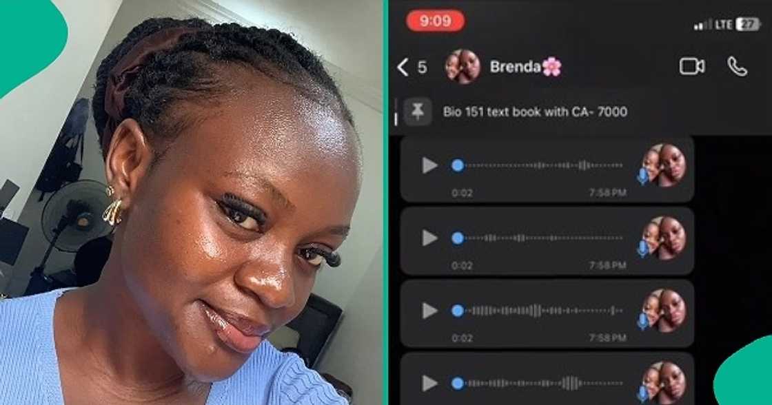 Lady reacts as younger sister who recently got into university sends 22 messages to her. Lady reacts as younger sister who recently got into university sends 22 messages to her.